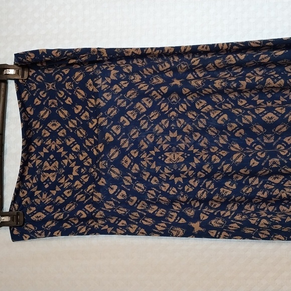 LulaRoe long skirt blue and tan size M - Picture 1 of 4